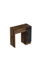 Coiffeuse avec miroir et armoire, couleur noyer et anthracite - Inci, disponible en 4 couleurs différentes