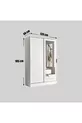 Armoire Berceste Blanche à 2 Portes Coulissantes avec Miroir et 8 Compartiments