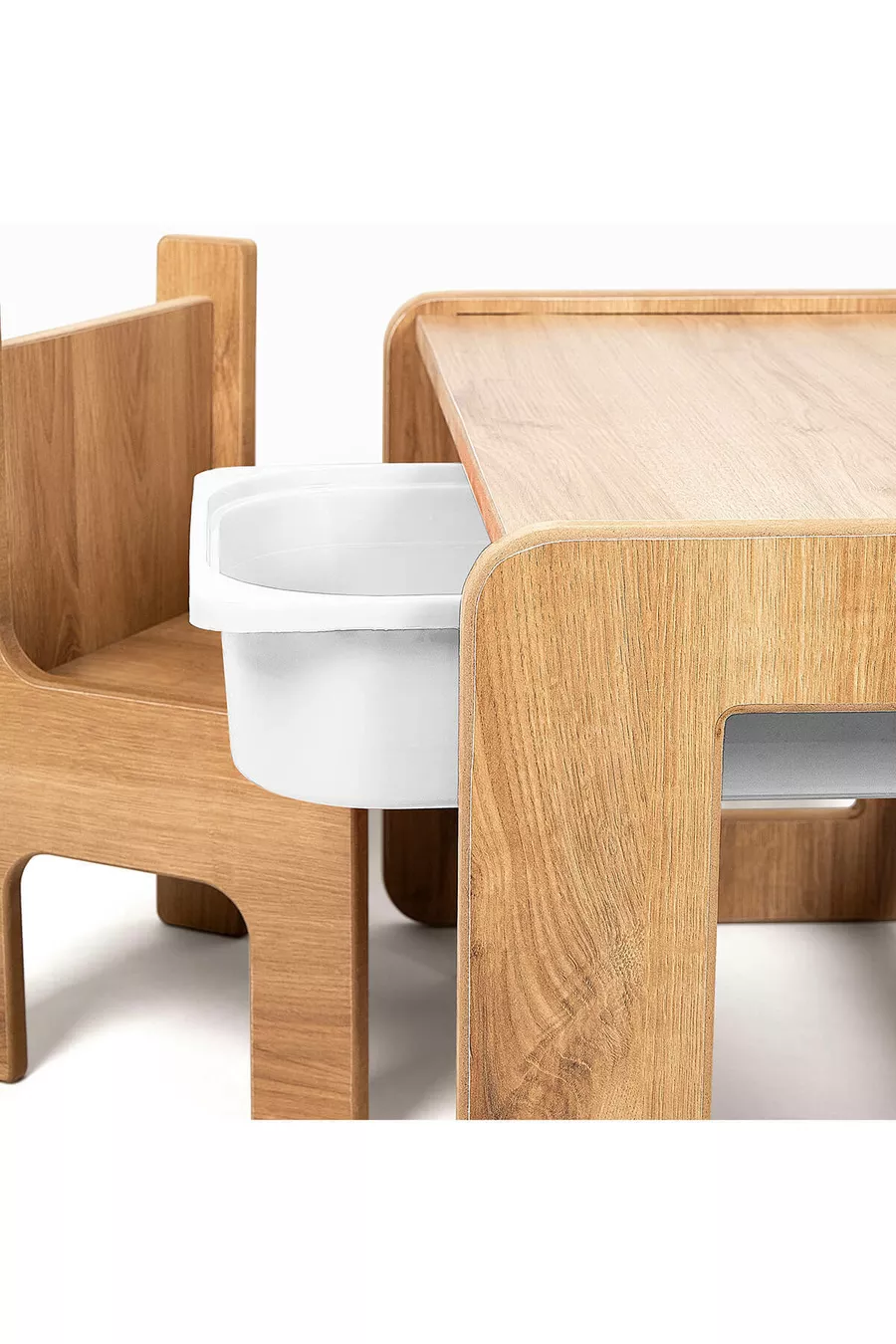 Table de jeu, d'activités et d'animation pour enfants, Noyer-Blanc, MDF de première qualité