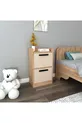 Table de chevet moderne pour chambre d'adolescent à 2 tiroirs Luses, pin de l'Atlantique beige - Luses