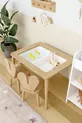 Table d'activités en bois résistante à l'eau avec 2 chaises en bois