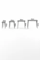 Table d'appoint en bois 4 pièces Crème Kr