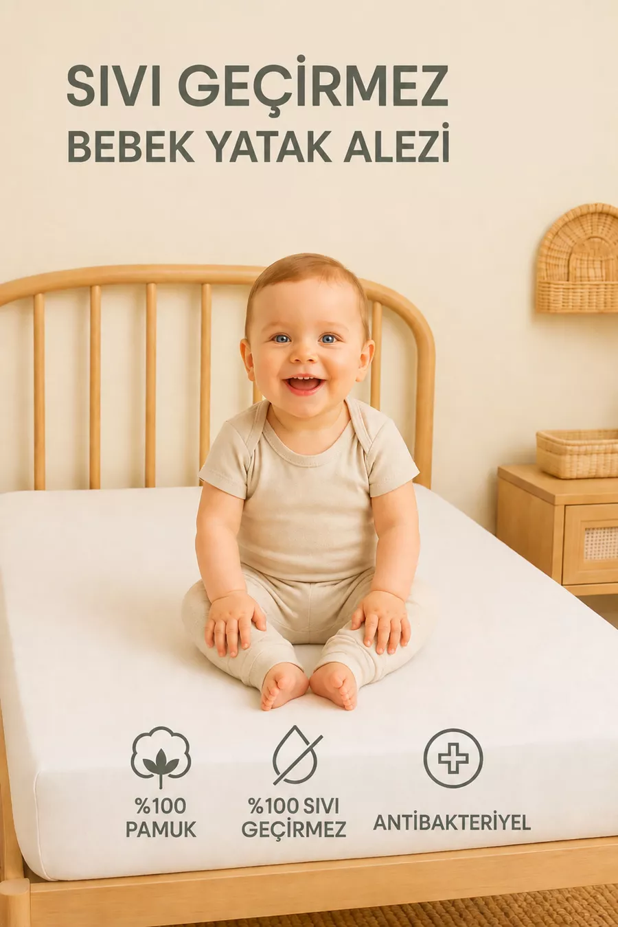 Protège-matelas imperméable pour bébé et enfant  % coton, alèse pour parc, berceau, crèche et maternelle