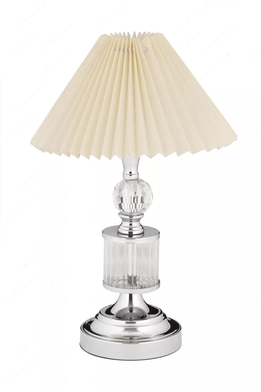 Lampe décorative Carlot moderne avec détails en pierre de cristal 1 pièce argent