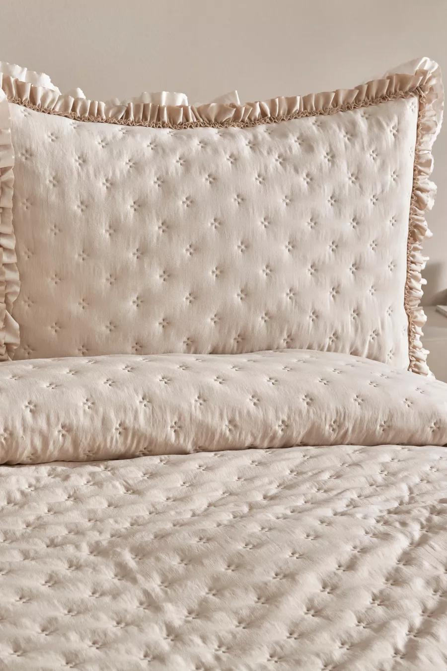 Ensemble de housse de lit double Viona Beige