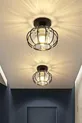 Plafonnier Lustre Bella Luce Modèle Noir en Métal avec Cristaux pour Salon, Cuisine, Chambre et Séjour
