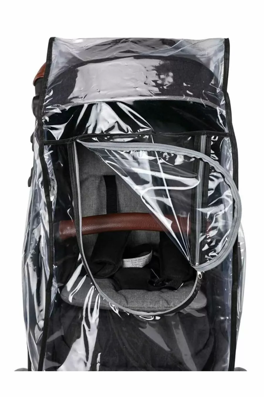 Imperméable de poussette ultra-luxueuse avec fermeture éclair (CONVIENT À TOUTES LES POUSSETTES) Noir