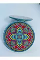 Poche, Sac, Miroir de maquillage, Motif élégant, Avec pierres, Double face, Rond 7cm