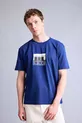 T-shirt basique en coton à  %, coupe boxy, col en V, effet délavé, manches courtes SM