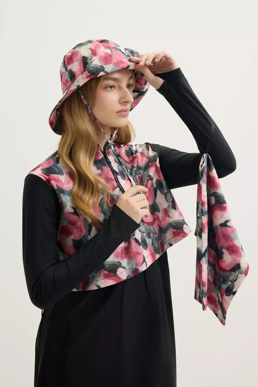 Chapeau Seau À Motifs Amovible Prune
