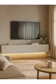 Meuble TV à LED Li  cm - Couleur Sable, Moderne, Large, Design avec Étagères - Table TV | Cercei