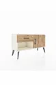 Commode Arges à une étagère, un tiroir et une porte en pierre d'onyx-pin