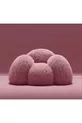 Fauteuil Shaggy à poils longs Rose-Fluff
