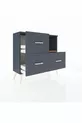 Commode Arges à une étagère et 3 tiroirs Anthracite-Sapin/Anthracite
