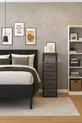 Commode à 2 étagères et 4 tiroirs en cuir, commode à tiroirs en cuir, organisateur polyvalent pour chambre à coucher