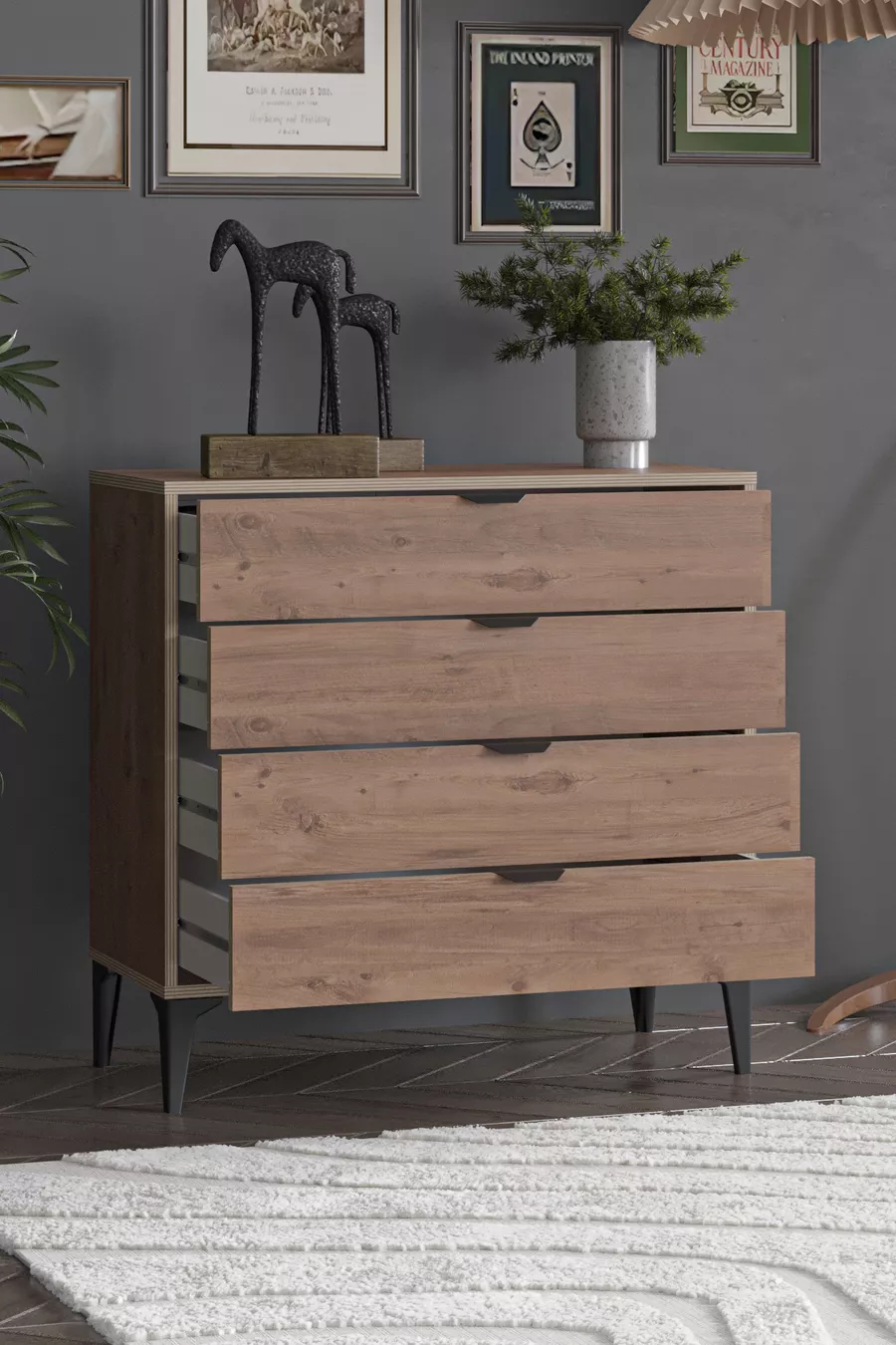 Commode Arden à 4 tiroirs