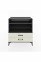 Commode Hyperion 3 étagères 2 tiroirs Anthracite-Pierre de Lune