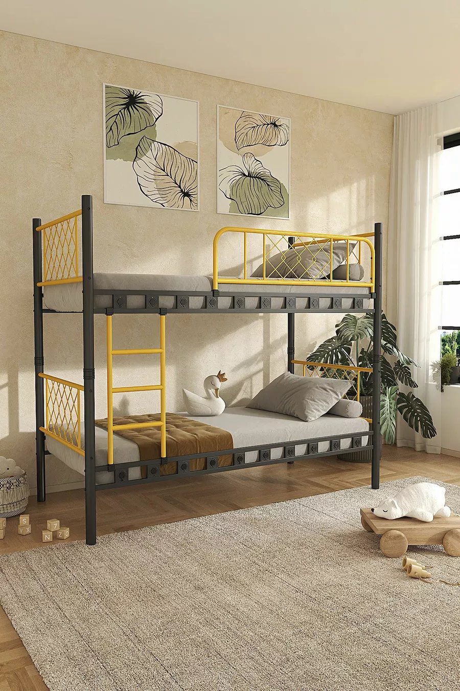 Chambre d'enfant Metis Lit superposé et cadre de lit en métal