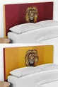 Housse de tête de lit réversible avec motif lion jaune et rouge
