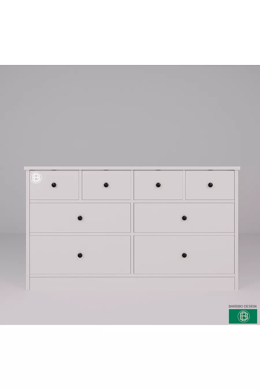 Commode (8 TIROIRS) Avec un Grand Espace de Rangement