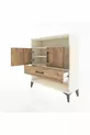 Commode Arges 3 étagères 1 tiroir 2 portes Pierre de lune-Épicéa