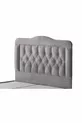 Tête de lit en tissu gris de luxe Vogue pour une personne cm