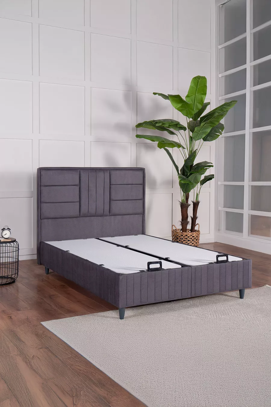 TÊTE DE LIT PREMIUM BAMBOO SLEEPY Gris (Sommier et matelas non inclus)