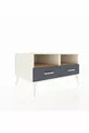 Commode Kronos avec 2 étagères et 2 tiroirs Ambre-Cèdre/Anthracite