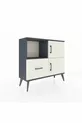 Commode Arges 2 étagères, 1 tiroir, 2 portes, Anthracite-Pierre de lune