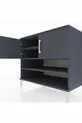 Commode Kronos 3 étagères 2 portes Anthracite-Anthracite