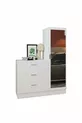 Commode miroir Oswin Armoire Blanc -W