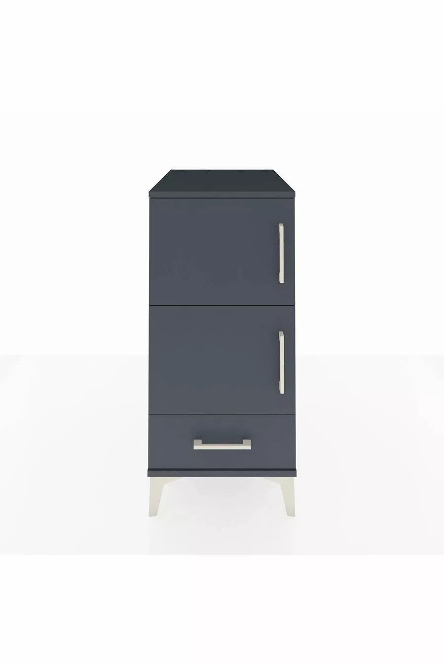 Kronos Chevet 4 étagères 1 tiroir 1 porte Anthracite-Anthracite