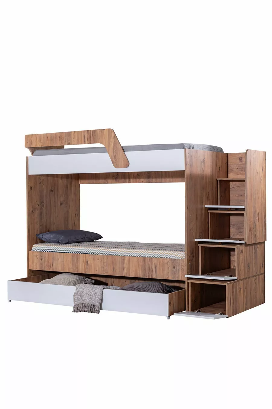 Lits superposés, Lit superposé triple avec échelle + 2 matelas confort