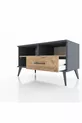 Commode Hyperion 2 étagères 1 tiroir Anthracite-Épicéa