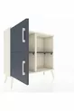 Commode Arges 2 étagères 2 portes Pierre de lune-Anthracite