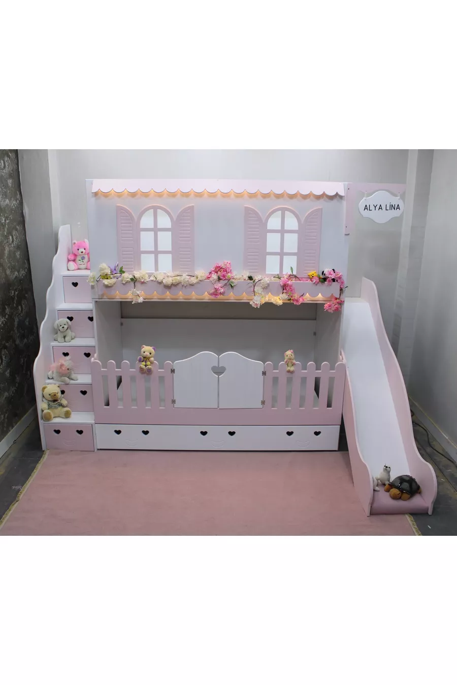 LIT SUPERPOSÉ POUR ENFANT AVEC TOBOGGAN ALAÇATI