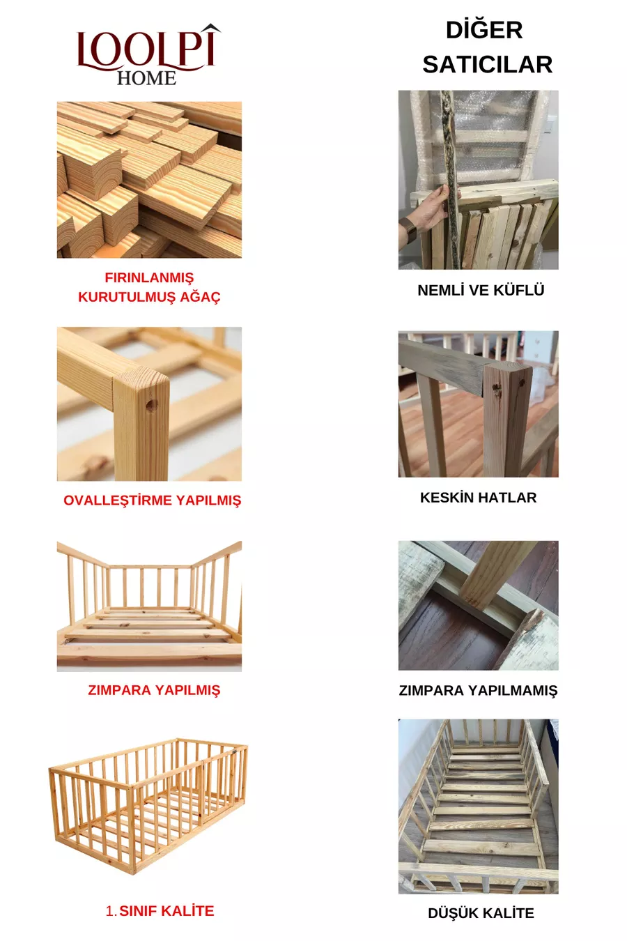 Lit Montessori pour bébé et enfant unisexe en bois avec barrière de sécurité et porte, parc-lit  Cm