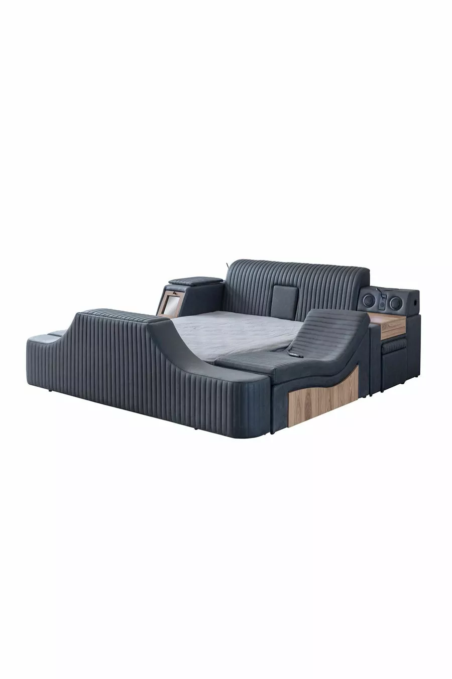 Lit intelligent avec massage et modules Sunshine TV, anthracite