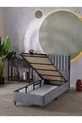 Ezgi Lit Simple (Cadre + Tête de lit + Matelas) Set de 3 pièces (Gris)