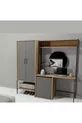 Ensemble de meubles d'hôtel Modulago Midi Anthracite Noyer
