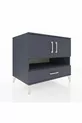 Commode Kronos avec 3 étagères, 1 tiroir et 2 portes, Anthracite-Anthracite