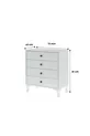 Commode Torino Noyer Blanc