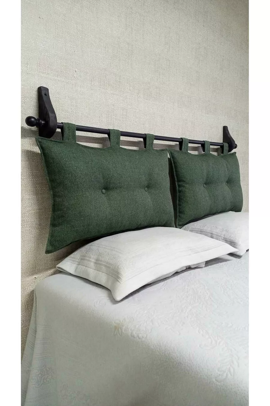 Tête de lit pour lit double avec sommier