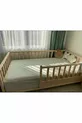 Lit Montessori pour bébé et enfant sans toit, couleur marron