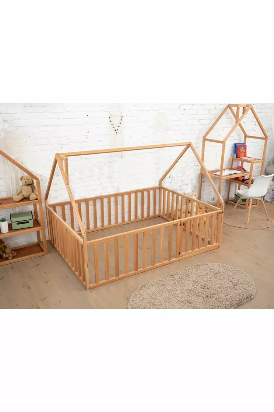 Lit Montessori en bois - Lit en bois massif - Lit pour enfants et bébés Montessori
