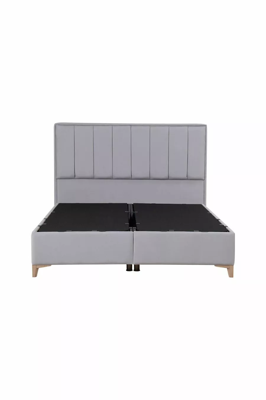 Ensemble Tête de Lit et Sommier avec Coffre Gold Therapy Gris (LIT NON INCLUS)