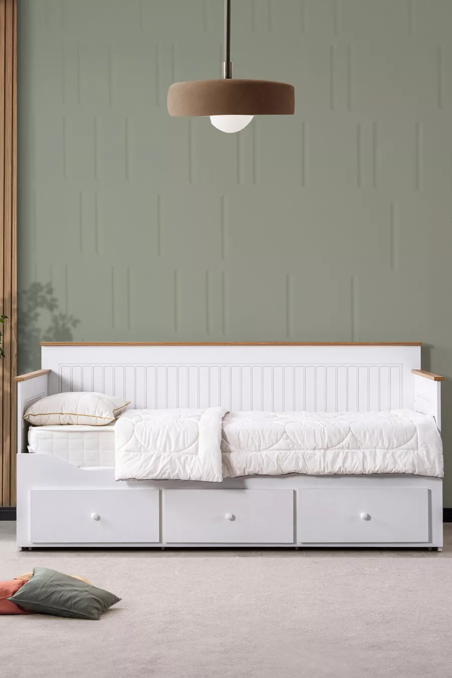 Lit superposé avec tiroirs, Lit double Marmaris Divan avec sommier relevable + Matelas doux