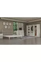 ENSEMBLE DE CHAMBRE À COUCHER METALA, BLANC, 6 PORTES
