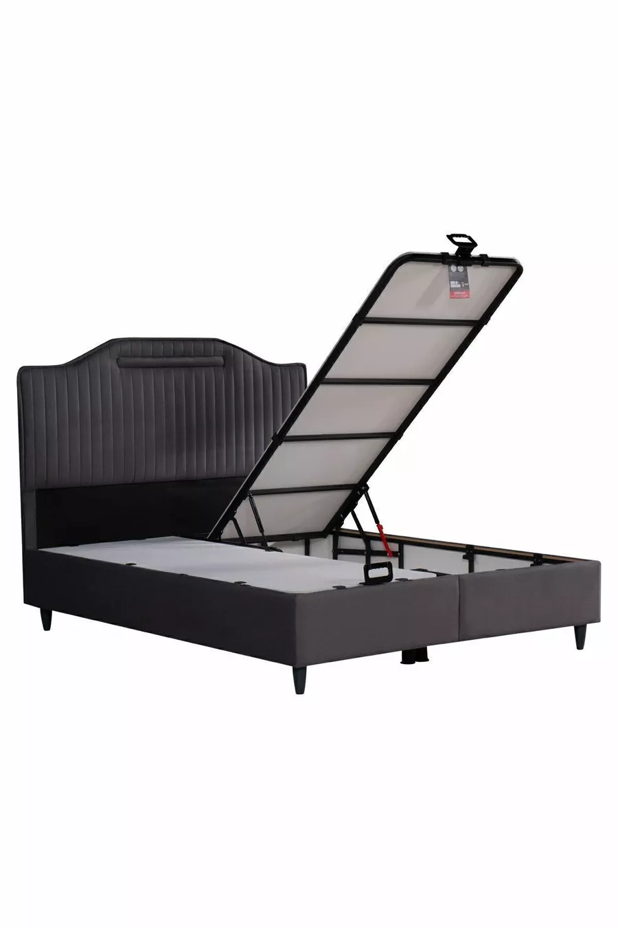 Ensemble tête de lit et sommier avec coffre Royal Lux ANTHRACITE (LIT NON INCLUS)