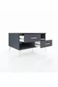 Commode Kronos à une étagère et 2 tiroirs Anthracite-Gris pierre/Anthracite